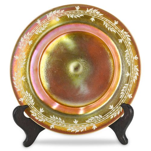 STEUBEN GOLD CALCITE PLATE WITH 38c36e