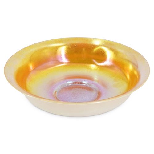 STEUBEN GOLD CALCITE CENTERPIECE BOWLDESCRIPTION: