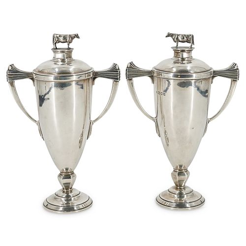 PAIR OF ERNEST DREW ENGLISH SILVER