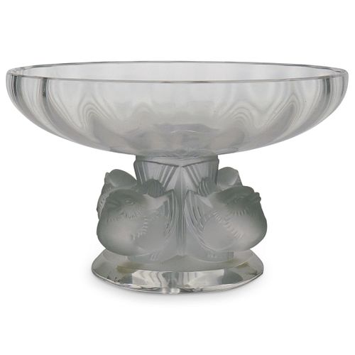 LALIQUE CRYSTAL NOGENT BIRD PEDESTAL 38c3dc