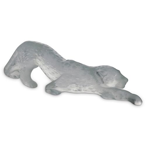 LALIQUE CRYSTAL ZEILA PANTHER SCULPTUREDESCRIPTION: