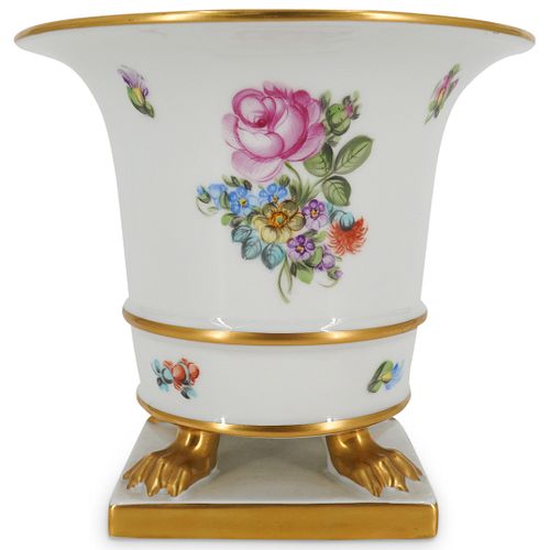 HEREND PORCELAIN CLAW FOOTED URN