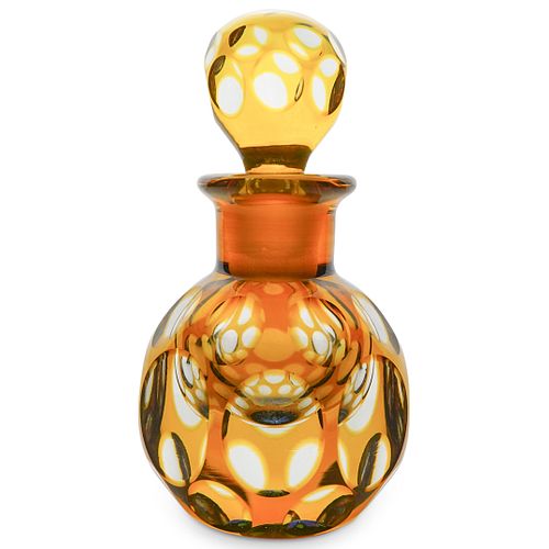 PERTHSHIRE AMBER GLASS PERFUME BOTTLEDESCRIPTION: