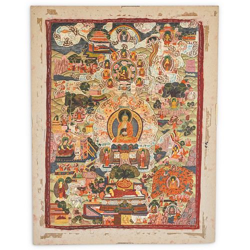 TIBETAN THANGKA ON SILKDESCRIPTION  38c4e4