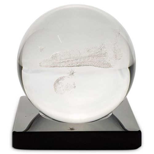 LASER ENGRAVED SPACE SHUTTLE GLASS