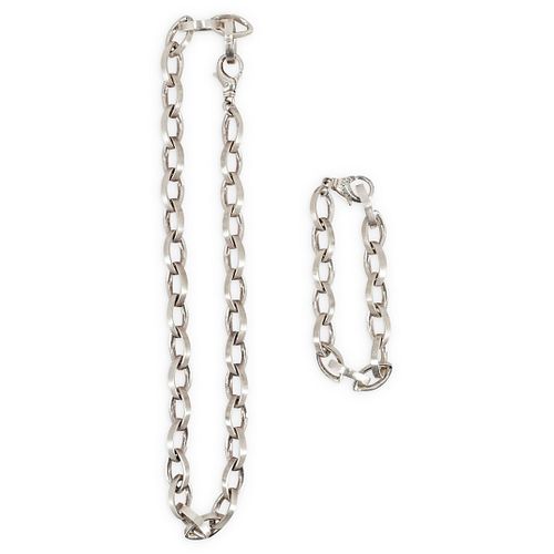  2 PC STERLING SILVER CHAIN LINK 38c4fc