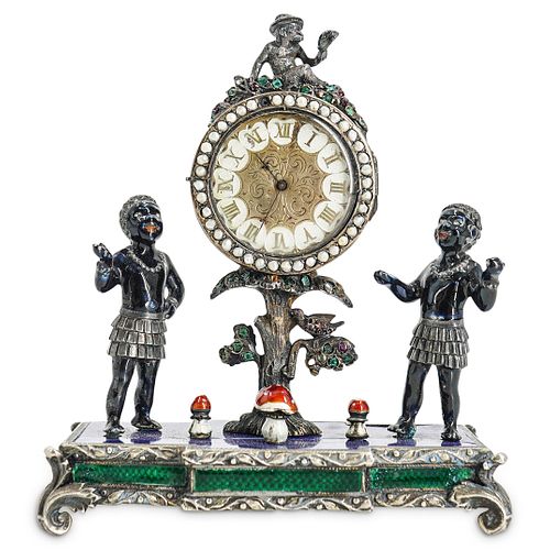 ANTIQUE VIENNESE SILVER & ENAMEL