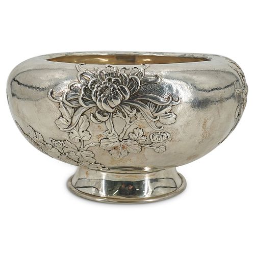 JAPANESE MEIJI SILVER FOOTED BOWLDESCRIPTION  38c556