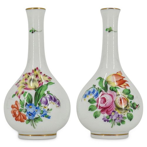  2 PC HEREND PORCELAIN MINIATURE 38c64d