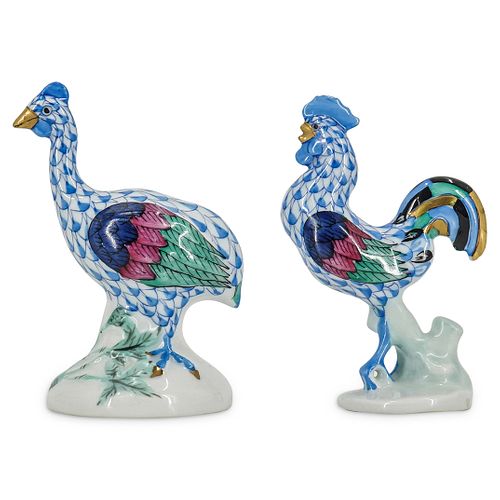  2 PC HEREND PORCELAIN MINIATURE 38c64e