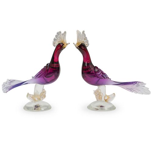 BARBINI MURANO ART GLASS BIRD FIGURINESDESCRIPTION  38c683