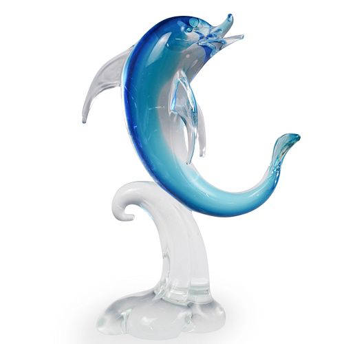 MURANO GLASS DOLPHIN SCULPTUREDESCRIPTION  38c68e