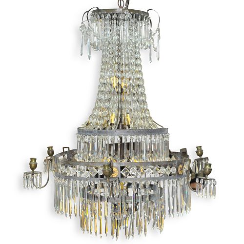 BRONZE AND CRYSTAL 17 LIGHT CHANDELIERDESCRIPTION  38c6f8