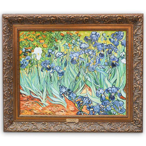 AFTER VINCENT VAN GOGH "THE IRISES"DESCRIPTION