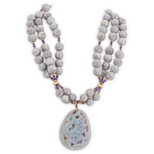 PAULETTE 14K AND OPAL BEADED NECKLACEDESCRIPTION: