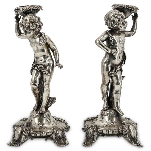 (2 PC) ART NOUVEAU SILVER PLATED