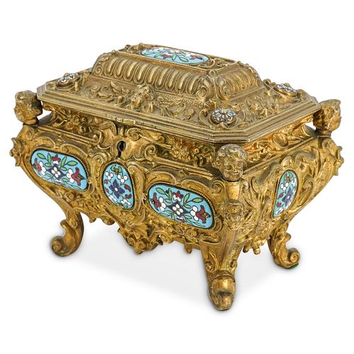 ANTIQUE GILDED BRONZE AND CHAMPLEVE 38c76c