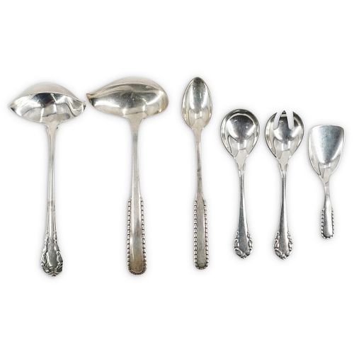 (6PC) GEORG JENSEN STERLING SILVER