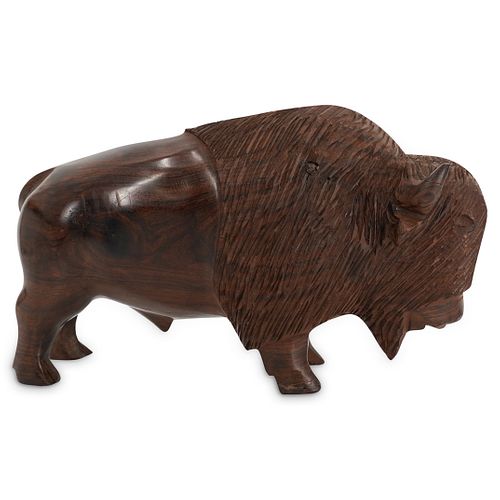 VINTAGE CARVED WOODEN BISONDESCRIPTION  38c7a4