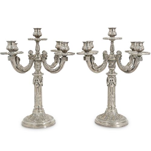  2 PC REGENCY STYLE SILVER PLATED 38c7cf