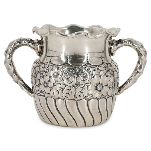 GORHAM STERLING SILVER FLORAL REPOUSSE