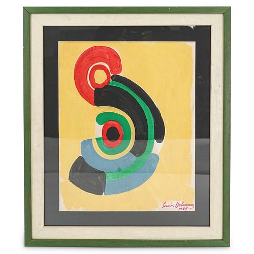 AFTER SONIA DELAUNAY ABSTRACT PAINTINGDESCRIPTION: