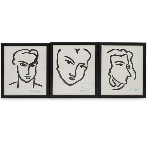  3 PC HENRI MATISSE OFFSET LITHOGRAPHSDESCRIPTION  38c88e