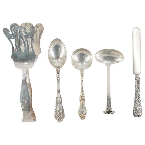  5PC AMERICAN STERLING FLATWARE 38c911