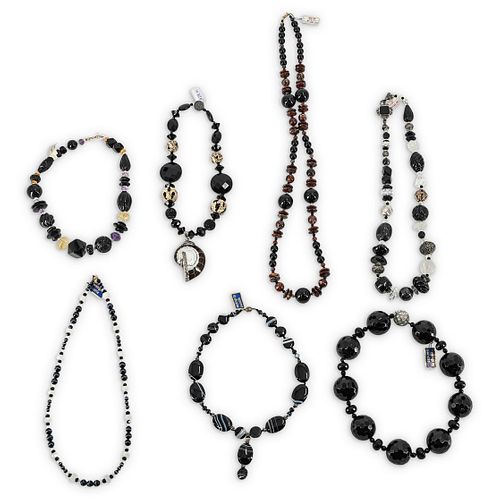  7 PC PAULETTE ONYX AND SEMI PRECIOUS 38c949