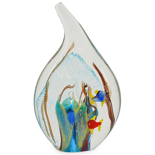 MURANO GLASS AQUARIUM SCULPTUREDESCRIPTION: