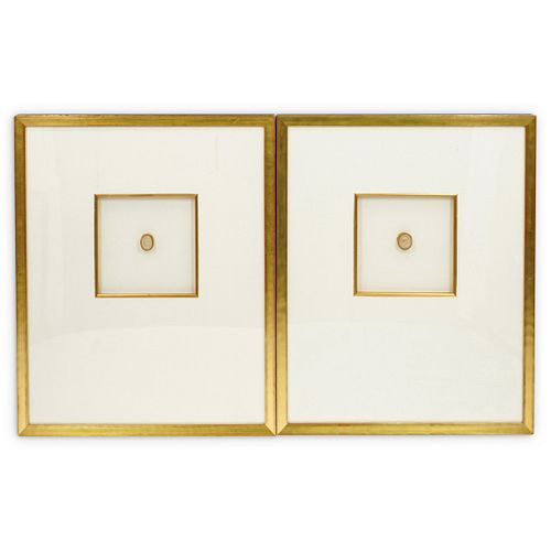 (2 PC) ITALIAN FRAMED INTAGLIOSDESCRIPTION: