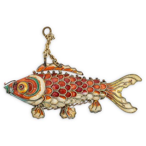 STERLING SILVER AND ENAMEL KOI 38c978