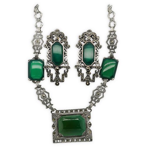 (3PC) NECKLACE & EARRING SETDESCRIPTION: