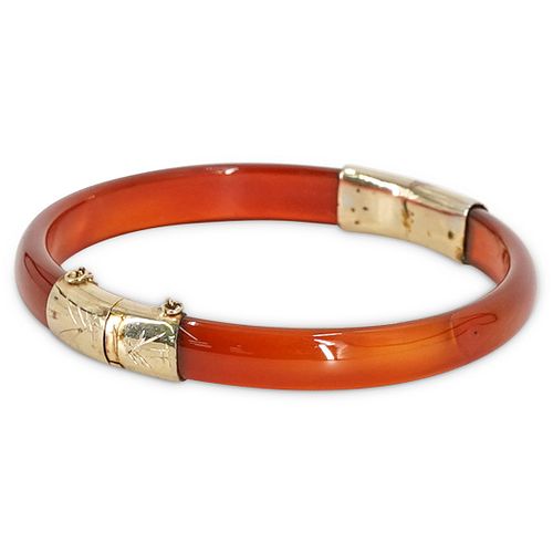 AGATE AND GOLD PLATED BRACELETDESCRIPTION: