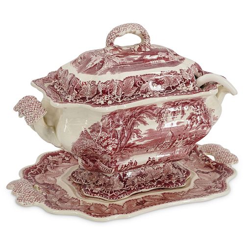 MASON S IRONSTONE VISTA PINK TUREEN 38ca34