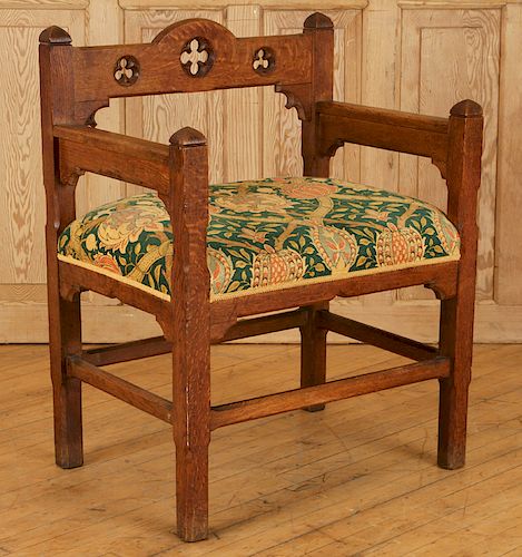 LATE 19TH C FRENCH OAK GOTHIC 38ca73