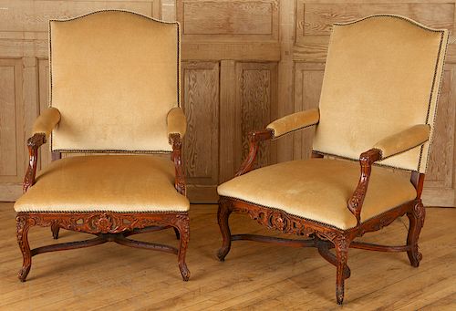 PAIR HENREDON FRENCH STYLE FAUTEUILS 38ca87