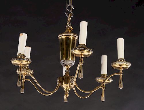 EMPIRE STYLE BRASS CHANDELIER 6 38ca98