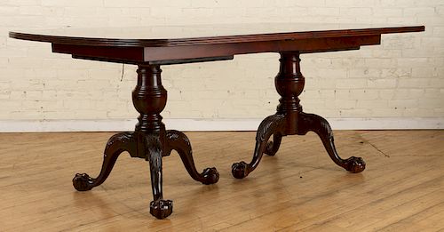 MAHOGANY DOUBLE PEDESTAL DINING