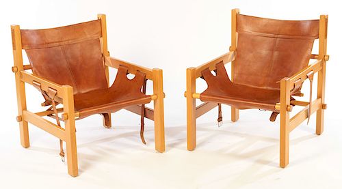 PAIR CAMPAIGN STYLE ARM CHAIRS 38caef