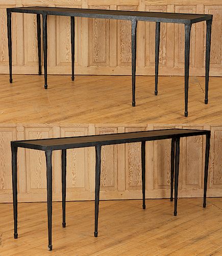 PAIR IRON CONSOLE TABLES MANNER 38cb23