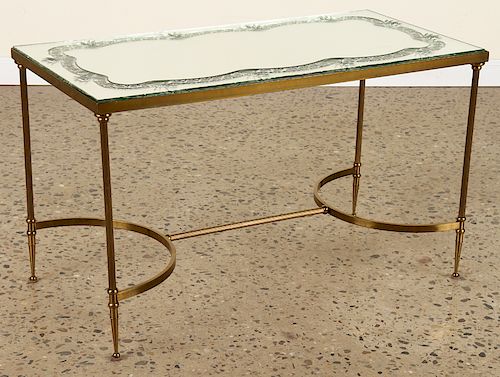 BRONZE COFFEE TABLE WITH ETCHED
