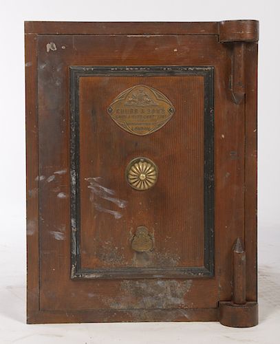 ANTIQUE IRON SAFE CHUB AND SONS