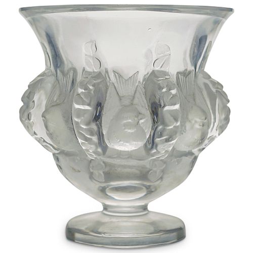 LALIQUE CRYSTAL "DAMPIERRE" VASEDESCRIPTION: