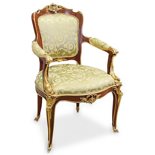 FRENCH ROCOCO LOUIS XV STYLE ARMCHAIRDESCRIPTION: