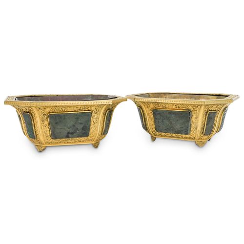 PAIR OF CHINESE IMPERIAL GILT BRONZE