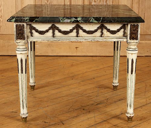 FRENCH LOUIS XVI STYLE MARBLE TOP