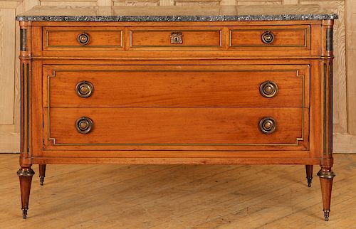 FRENCH LOUIS XVI STYLE MARBLE TOP 38cbea