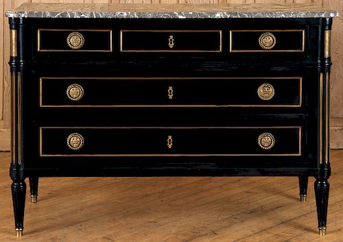 FRENCH EBONIZED LOUIS XVI STYLE 38cbe3