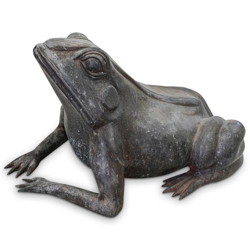 VINTAGE CAST METAL FROG FOUNTAINDESCRIPTION: